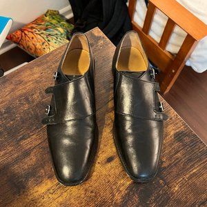 Mens Cole Haan Monk Black leather dress shoes SIZE 11